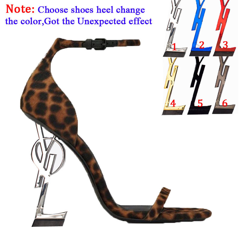 

2021 Wedding Dress shoes ladies Leopard SL high heels Sandals exquisite and comfortable strap women letters short boots leather material Ser, Black