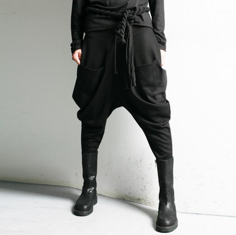 

Spring And Summer Europe The United States Casual Fashion Small Feet Boots Pants Large Size Low Crotch Men Trousers / 27-40 Men's, Black