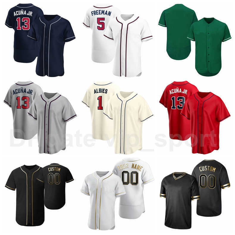 

Baseball Flexbase 5 Freddie Freeman Jersey 1 Ozzie Albies 22 Nick Markakis 13 Ronald Acuna Jr Adam Duvall Austin Riley Custom Name, Men