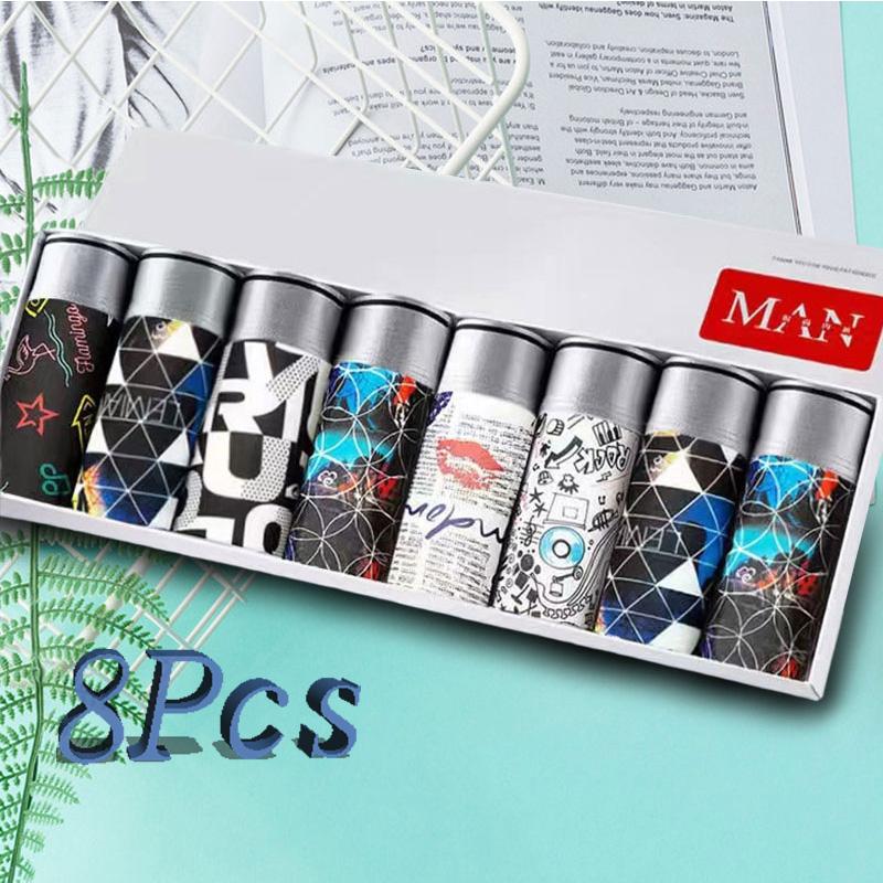 

Underpants Trendy Boxer Shorts Polyester Breathable Mens Fashion Multicolor Underwear Soft And, Black;white