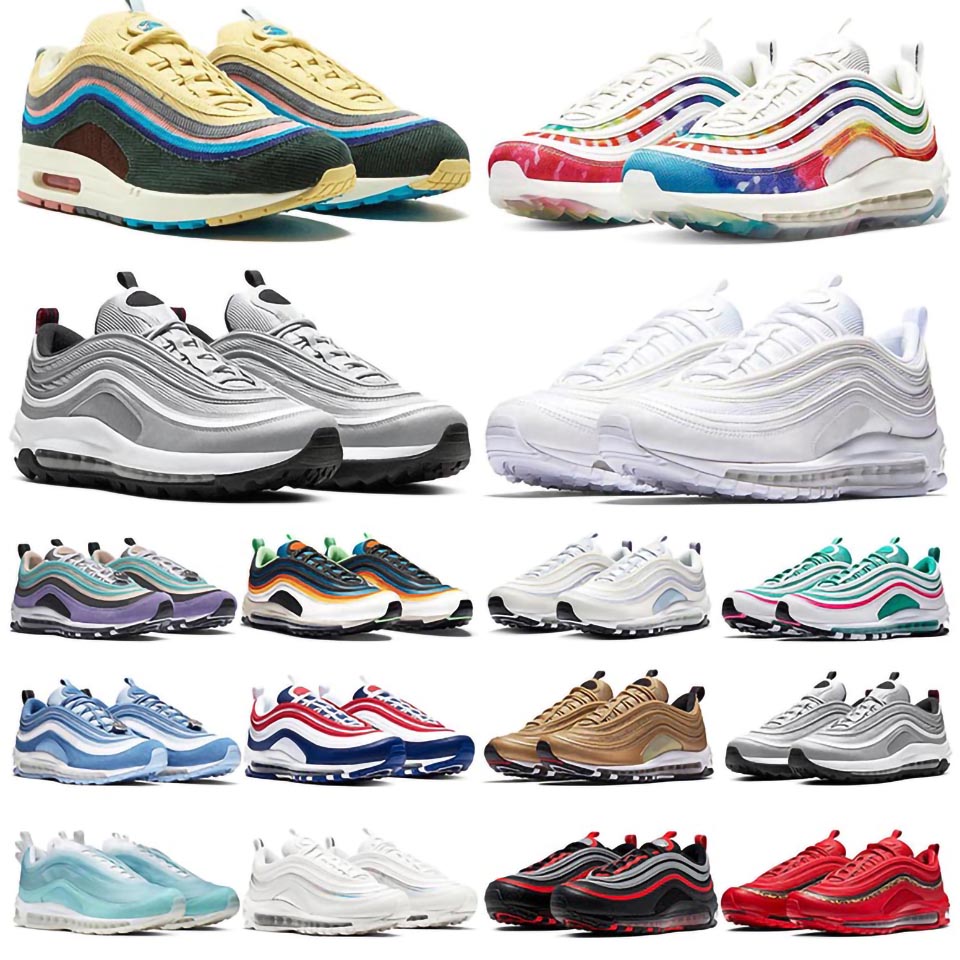 

2021 Top Quality MSCHF Lil Nas Satan 97 Running Shoes Triple White 97s Trainers NDFTD Undefeatede Barely Volt Atomic Pink Worldwide Black Pi