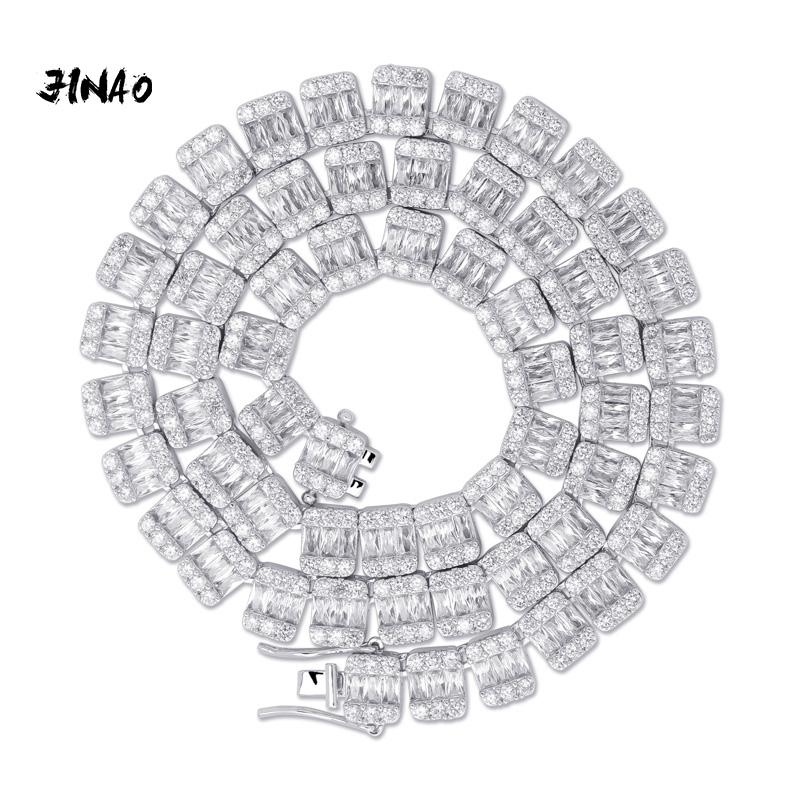 

10mm Men's Jewelry Tennis Necklace Gold Silver Color Iced Out Cubic Zirconia Bling Hip Hop Necklaces Gifts Chains