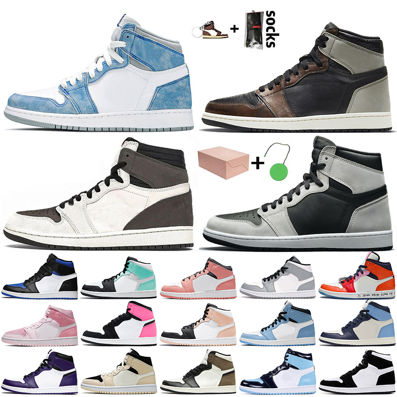 

With Box High OG Hyper Royal 1s Basketball Shoes Jumpman 1 Women Mens Sneakers Patina Alternate Travis Cactus Jack Shadow 2.0 Trainers, Item43 high og midnight navy 36-46