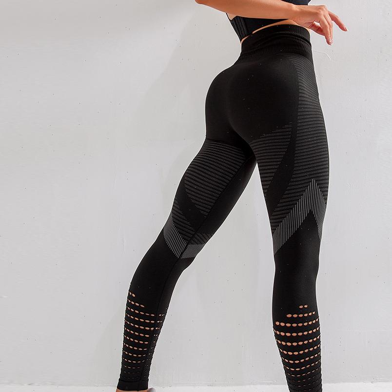 

seamless clothes workout women leggings plus size pants, Black