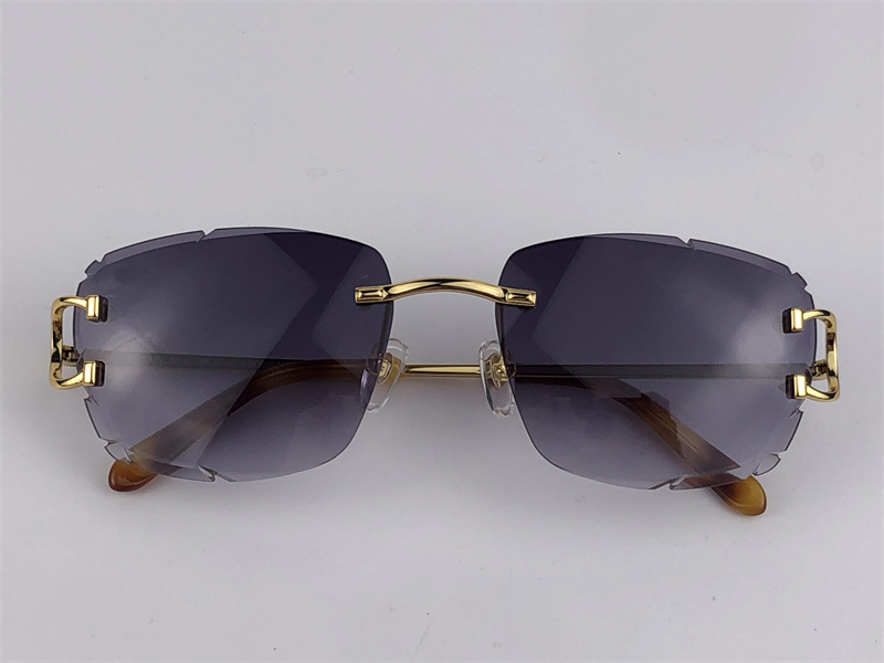 

Men/Woman vintage FRAMES WOOD SLIVE GOLD SUNGLASSES Half Rim Eyeglasses plated Santos Sunglasses New in Box NUMC210811-13a