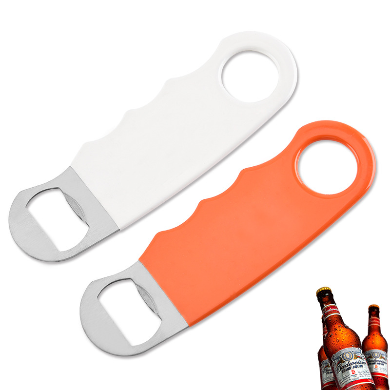 

2 Colors Stainless Steel Bottle Opener Corkscrew Portable Creative Shape Flat Opener Handle Corkscrew Bottle Opener Bar Kitchen Tools