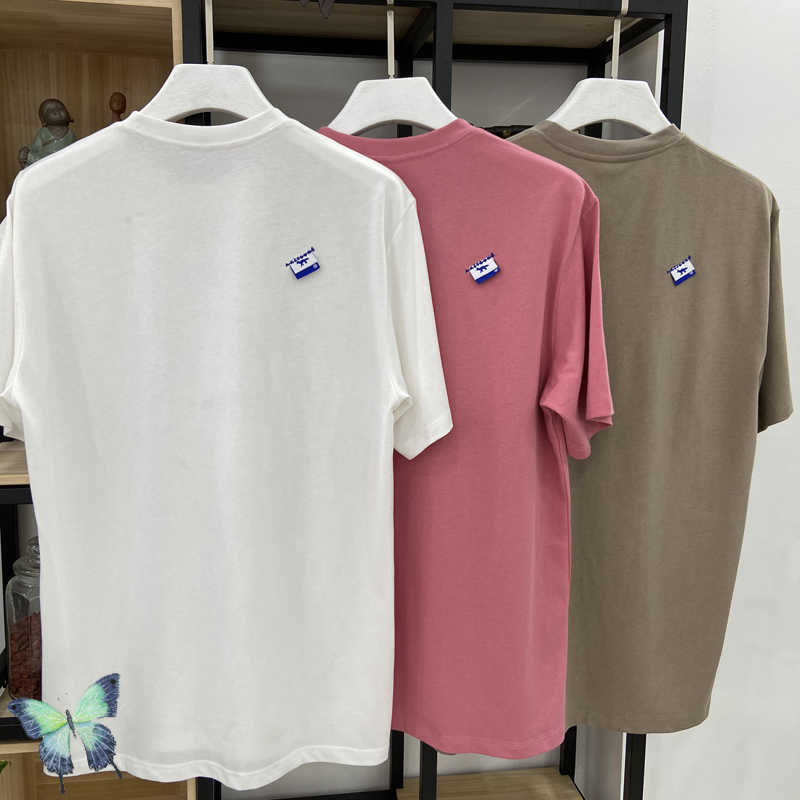

Embroidery Fox Maison Kitsune T-shirt Adererror Tops Tee Couple Ader Error T Shirt Tag Label X0607, Ad23hui