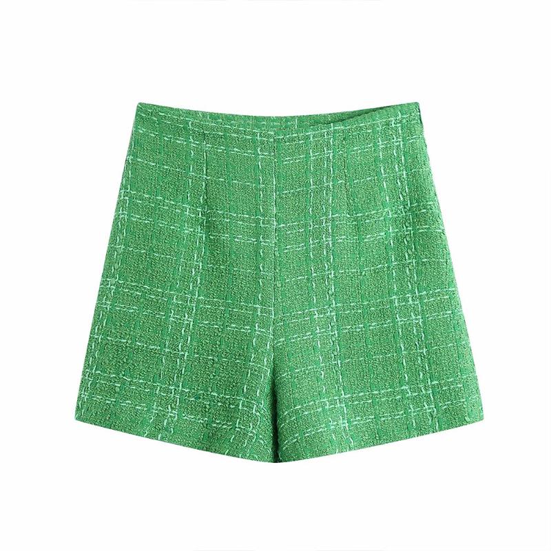 

Women's Shorts 2021 Fashion Spring Casual Sweet High Waist A- Shaped, Green
