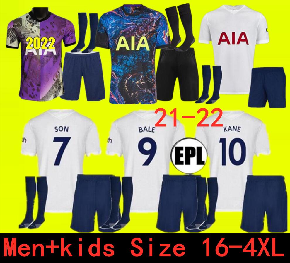 

Men + KIDS 21 22 KANE SON BERGWIJN NDOMBELE Soccer Jerseys 2021 2022 Tottenham DELE jersey Football shirt LO CELSO Morgan BALE LAMELA LUCAS 4TH HØjbjerg AWAY Loris, 21 22 away