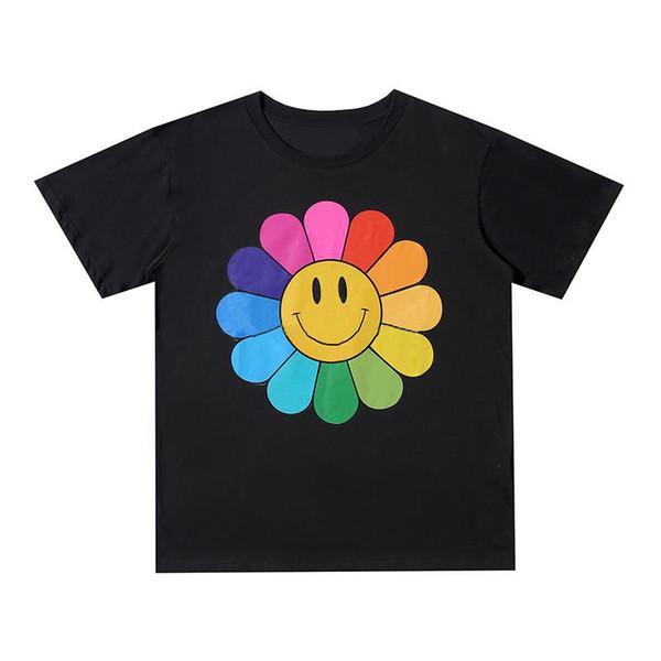 Designer Men Women t shirts Casual Loose Lovers luxury high quality Sunflower Print Short Sleeve tee