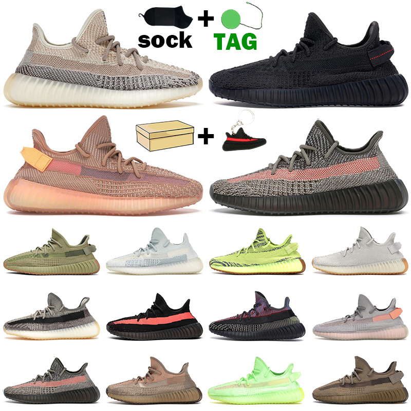 

2021 kanye men women running shoes Ash Pearl Stone Blue Static Black Carbon Sand Taupe Beluga Natural mens trainers sneakers with box, Tail light