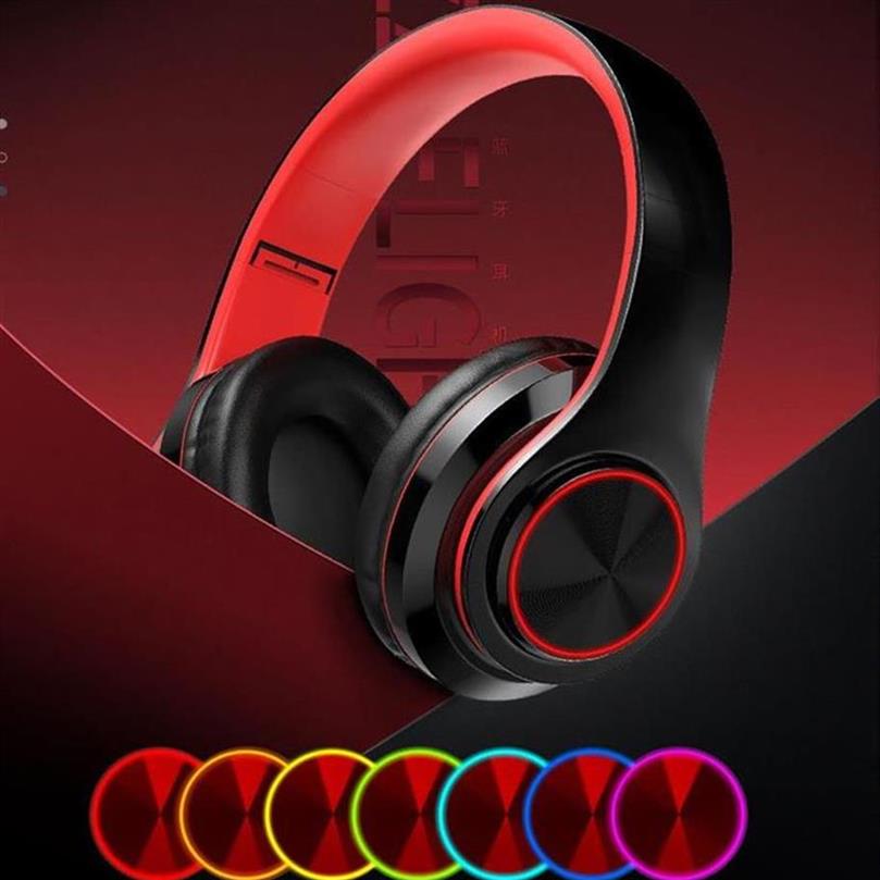 

Lighting Wireless Headphones Strong Bass Stereo Bluetooth Headset Noise Cancelling Headphone Low Delay Earbuds for Gaming DHLa01, Black