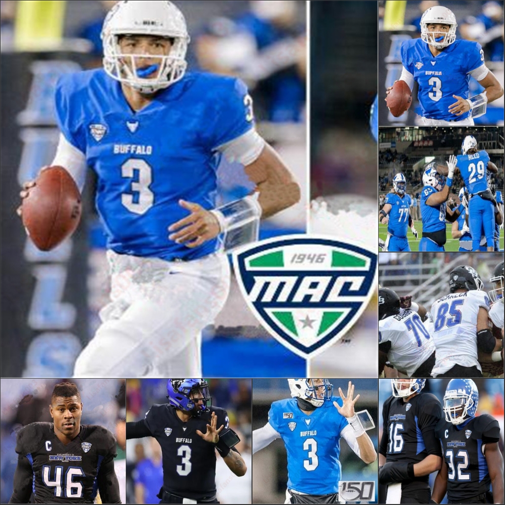 

NCAA Buffalo Bulls football stitched College jersey 3 Tyree Jackson 46 Khalil Mack 5 KEVIN MARKS 14 JACKSON BALTAR custom any name number, Blue