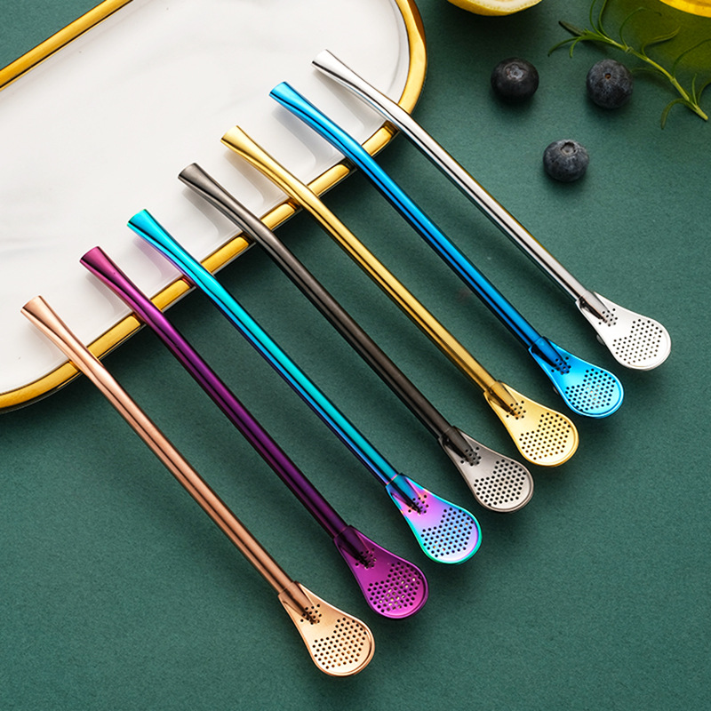

Yerba Straws Mate Steel Drinking Straws Filter Stirring Tea Stainless For Straws Spoon Gourd Bombilla Metal Drink Accessories 1886 V2