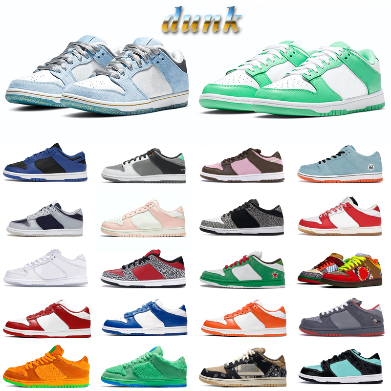 

Kentucky Dunk Sneakers Men Women Running Shoes Green Glow Chunky Dunky Syracuse Black White UNC University Red Veneer Holiday Special Mens T