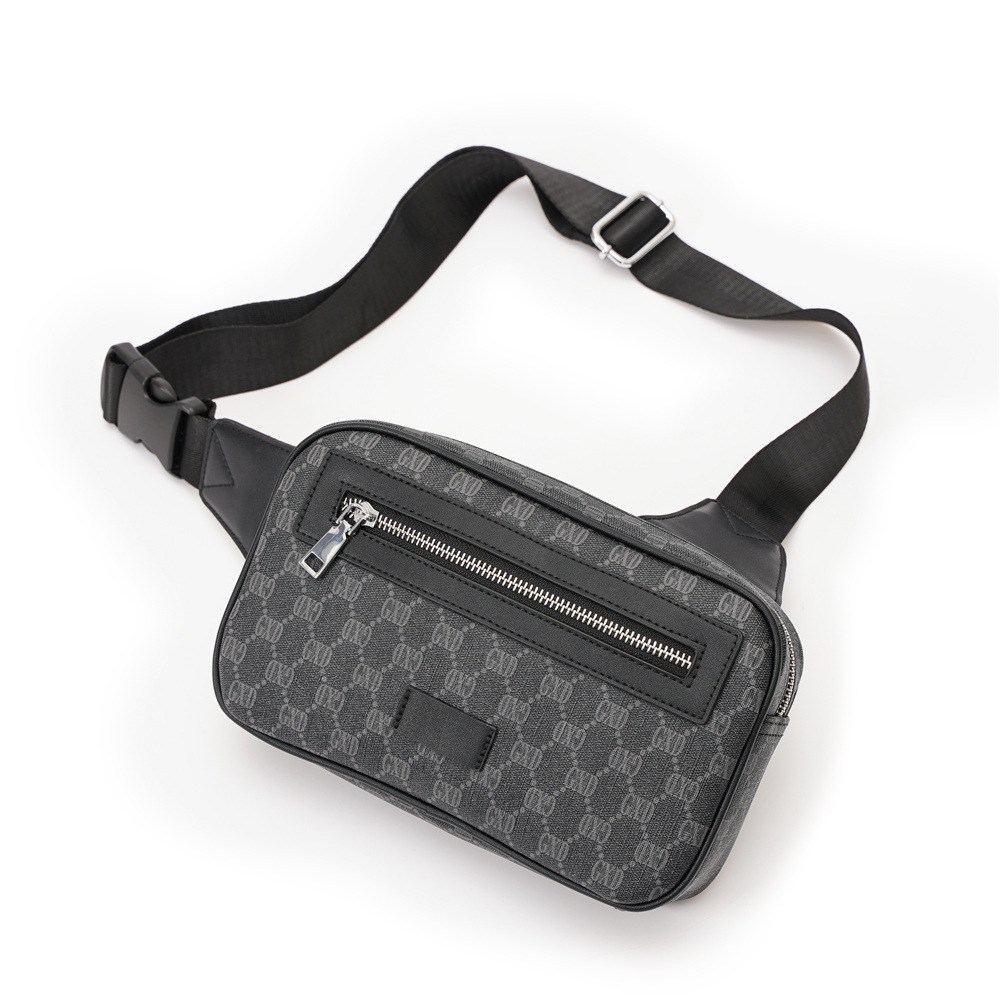 

leather Male Chest Men's Crossbody Bag Men Single Shoulder Strap Back pack Casual Travel Bags letter print women wallets For boys girls, With logo