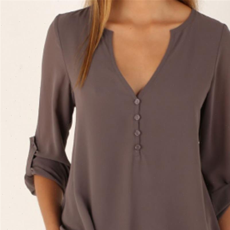 

womens blouses 5xl women v neck summer casual long sleeve silm shirt blouse camisa femme party 8 colors, White