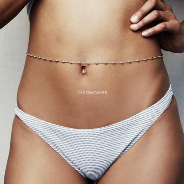 

Summer Body Belly chains Silver gold waist chain for Crop tops women fashion jewelry will and sandy