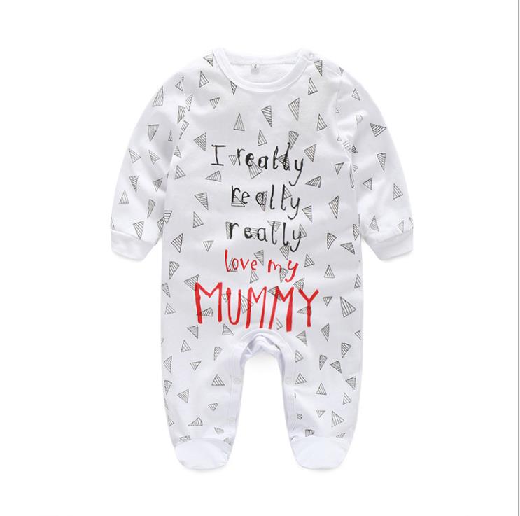 

Newborn Baby Boy Girl Romper Cotton Cute Letter I Really Love My Daddy/Mummy Long Sleeve Jumpsuit Infant Clothes Pajama Outfits, Mummy 01
