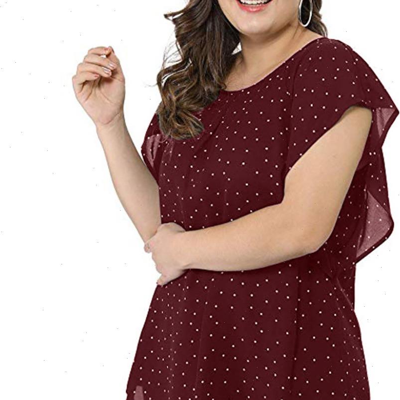 

women blouse shirt plus size ruffle sleeve polka dot chiffon womens summer o neck loose blusas elegantes de 15, White