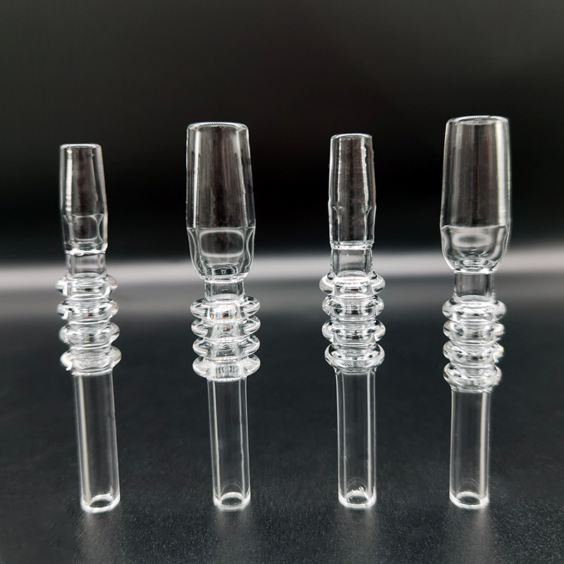 

10mm 14mm 18mm Quartz Tip Smoking Accessories For Nectar Collector Kit Dab Straw Tube Drip Tips Glass Water Bongs Partner VS Ceramic nail