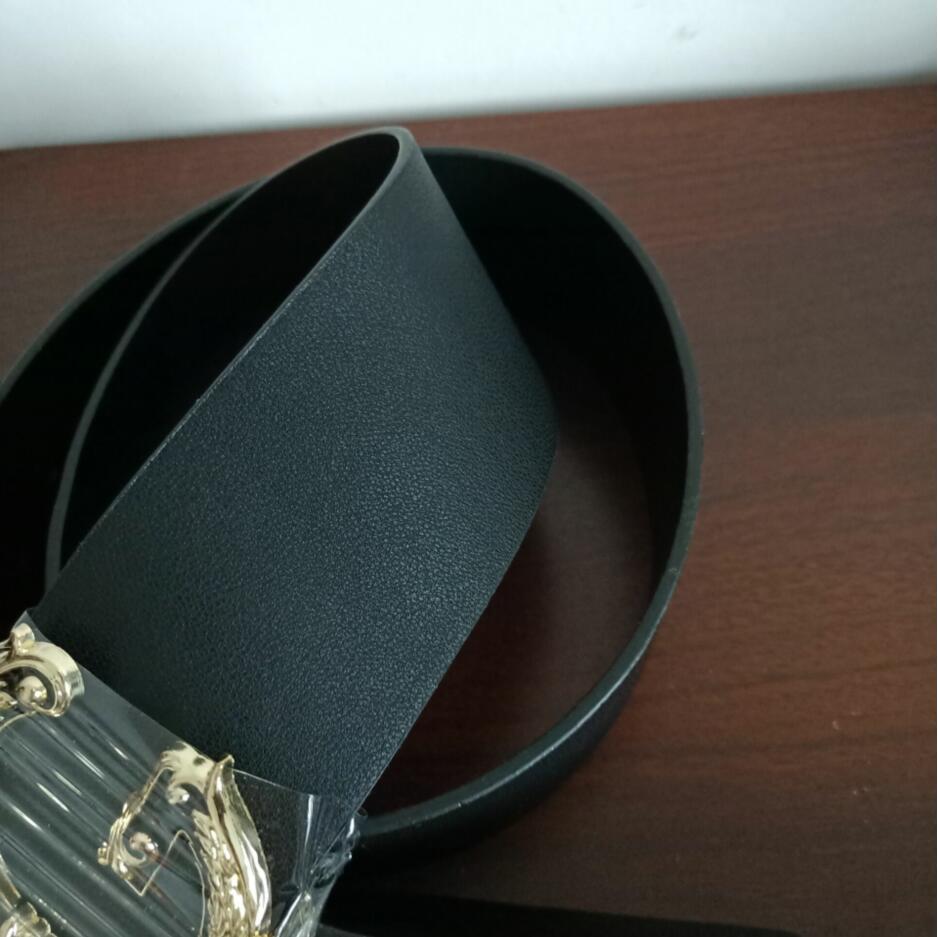 

2021 Designer Decorative Garment Width Large Belt 7CM, Female Gold Buckle Black Red Leather Style, Belts