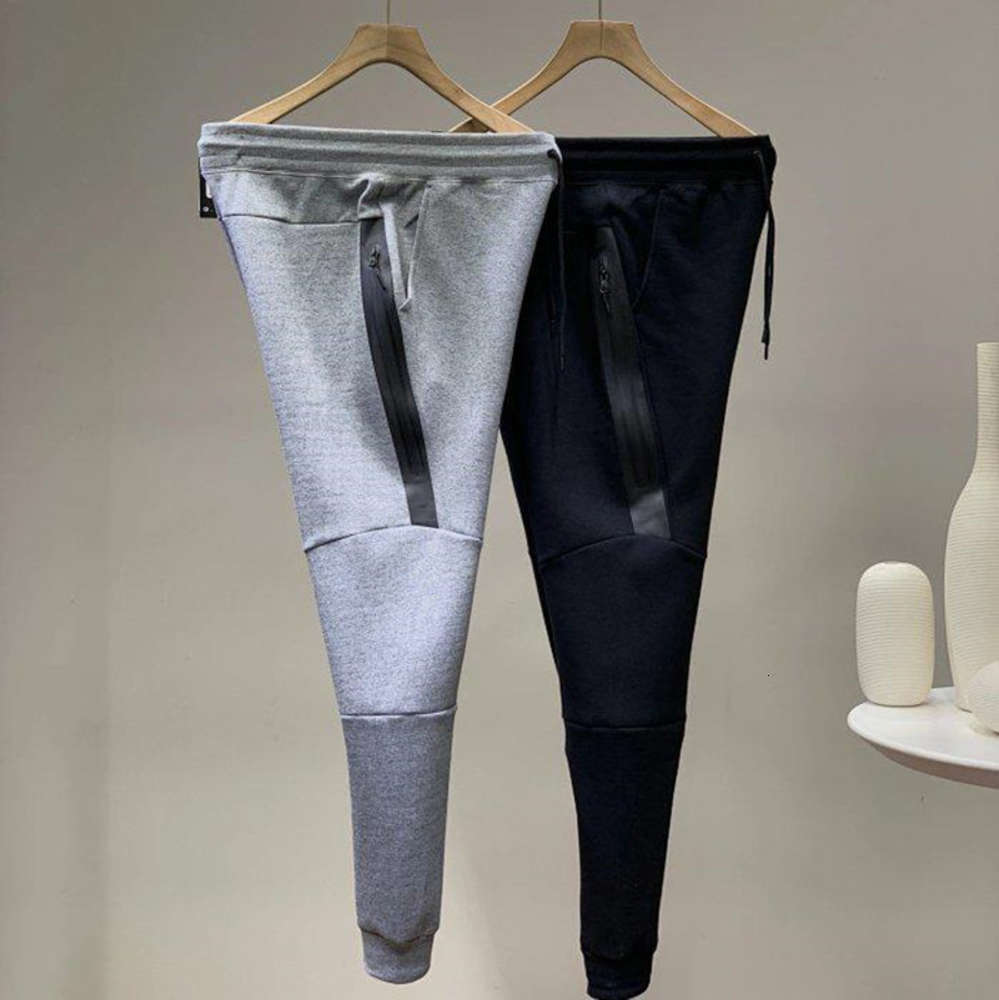 

New Mens Designer Tech Fleece Pants Trousers Hip Streetwear Men's Sport Brand Space Cotton Running Panda, Black