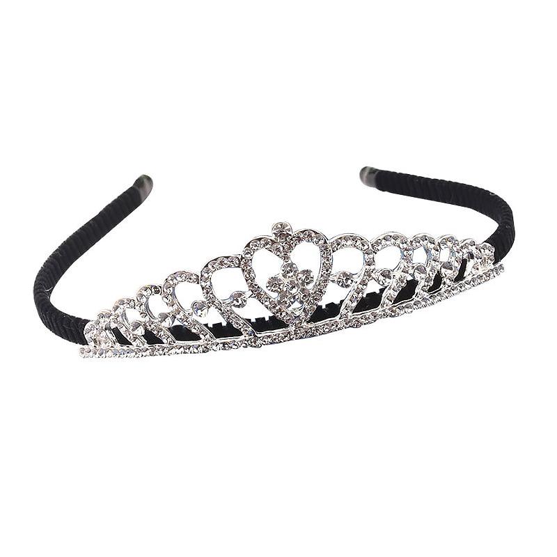 

Hair Clips & Barrettes Fashion Lovely Kids Children Crystal Headbands For Girls Princess Band Crown Headwear Hoop Accessories, Golden;silver