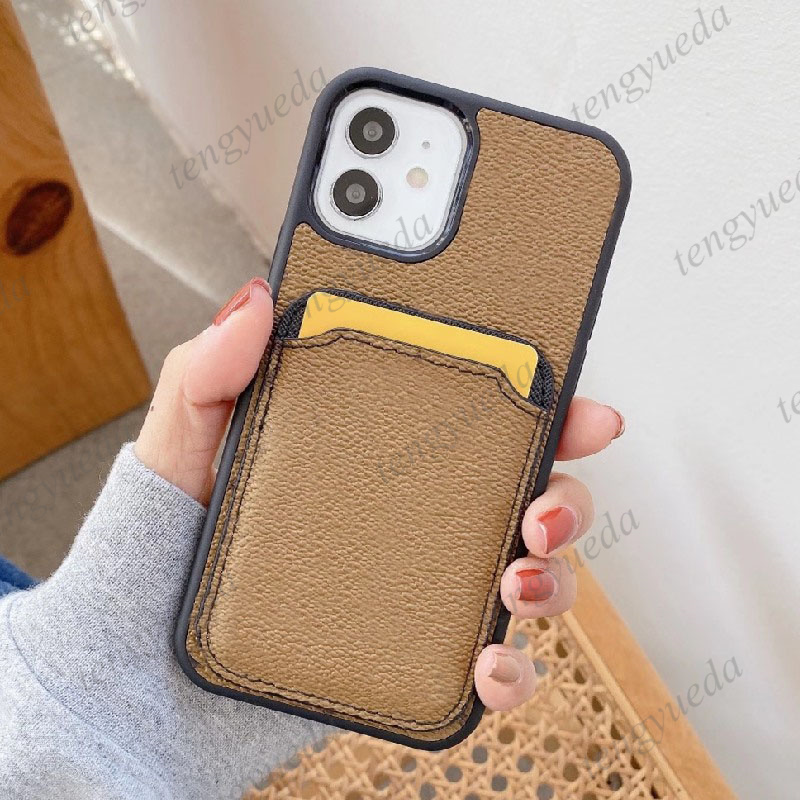 

For iphone 14 pro max Phone Cases iphone13 12 11 Deluxe Fashion Leather Card Holder Designer Cellphone Cover with Samsung S22 S21 S20 ultra S10 Note20 Note10, Black plaid