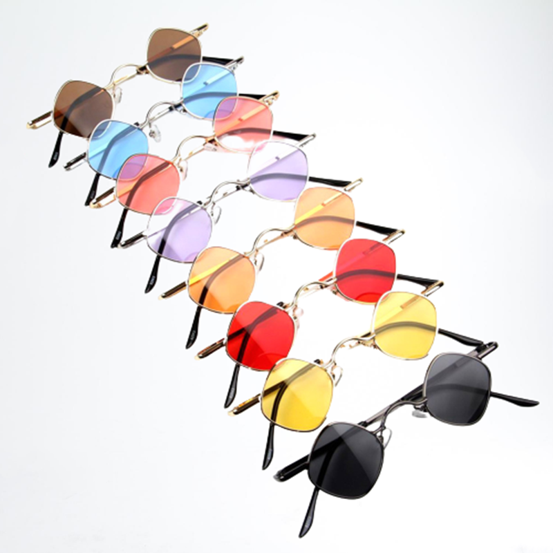 

Sunglasses 2021 Trendy Anti-uv Eyewear Children Vintage Small Frame Personality Diamond Glasses Punk Uv400