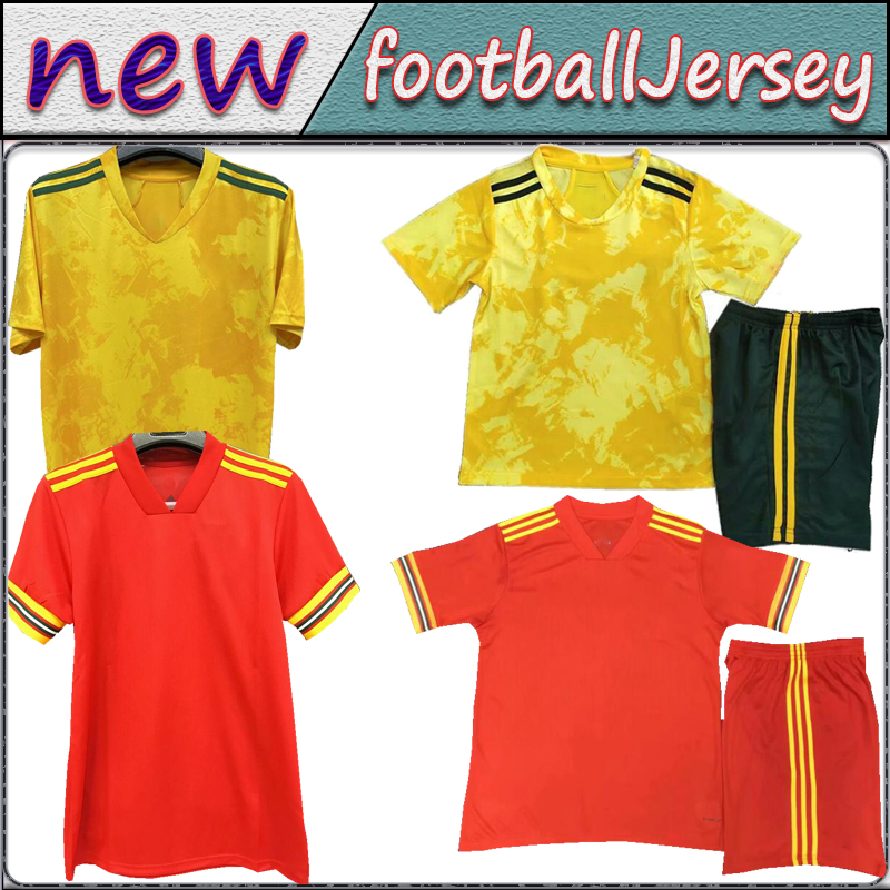 

2021 Thai version Wales Adults Soccer Jerseys Bale Ramsey Futbol Camisas Welsh Football Camisetas Shirt Sets Maillot Maglia, Black;yellow