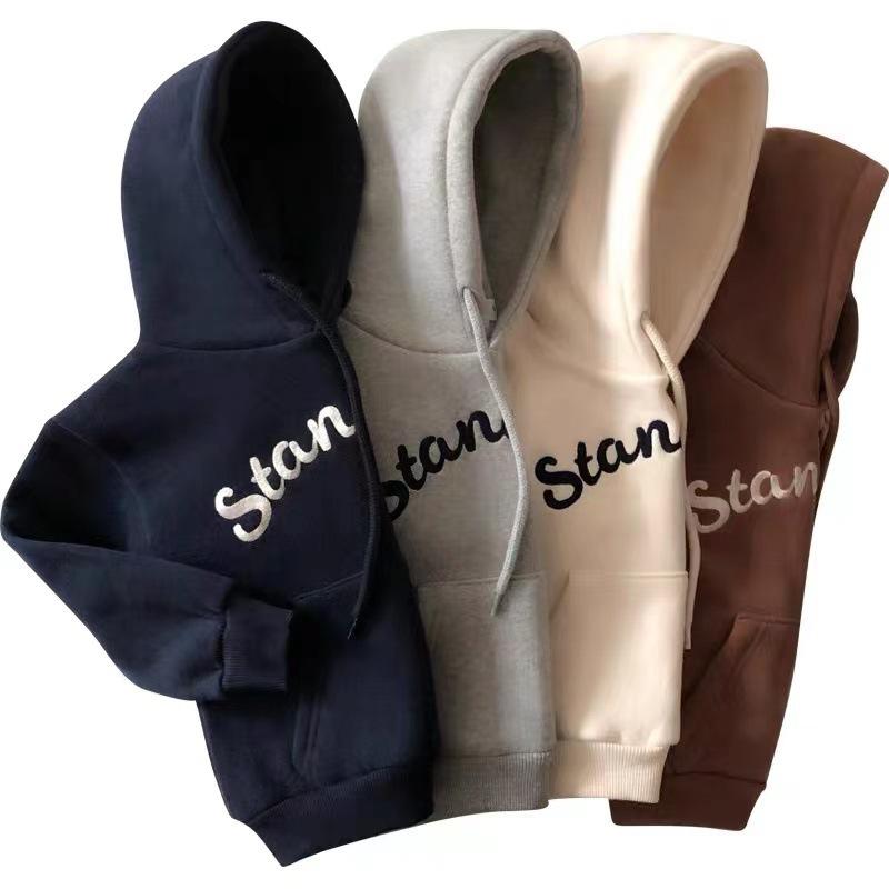 

Hoodies & Sweatshirts 2021 Autumn Winter Toddler Boys Girls Clothes Kids Thick Warm Hooded Letter Sweatshirt Tops, Black