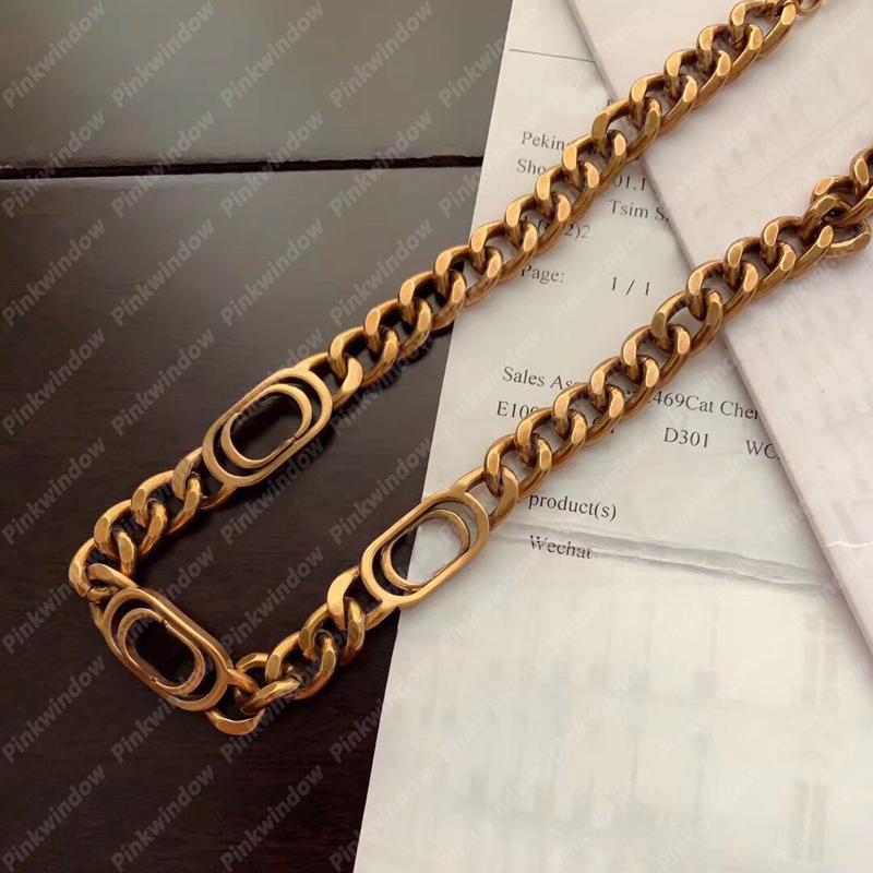 

2021 Chains Necklaces Women Choker Montaigne Necklace Mens Designer Jewelry men Luxurys Designers Gold Chain Pendant Stainless 2104143L, Golden;silver