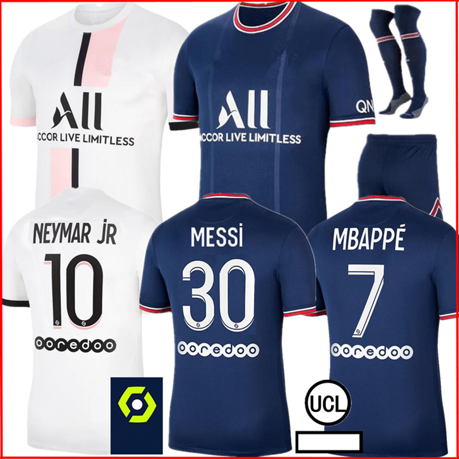 

PSG 30 MESSI 21 22 Paris Saint Germain soccer jerseys Mbappe neymar Jr KEAN ICARDI Maillots de football shirts 2021 2022 SERGIO RAMOS MARQUINHOS VERRATTI men kids kit, Colour 3