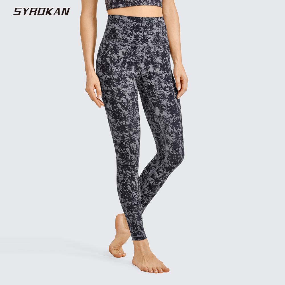 

SYROKAN Womens 7/8 High Waisted Yoga Pants Workout Leggings Naked Feeling I-25 Inch, Enamel glaze11