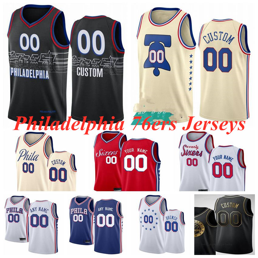 

Philadelphia 76ers Basketball Jerseys Joel 21 Embiid Ben 25 Simmons Allen 3 Iverson 42 Horford Jersey 39 Howard 12 Harris Swingman C, Black;red
