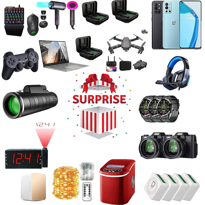 

Mystery Box Electronics, Boxes Random, Birthday Surprise favors , Lucky for Adults Gift, Such As Drones, Smart Watches-S