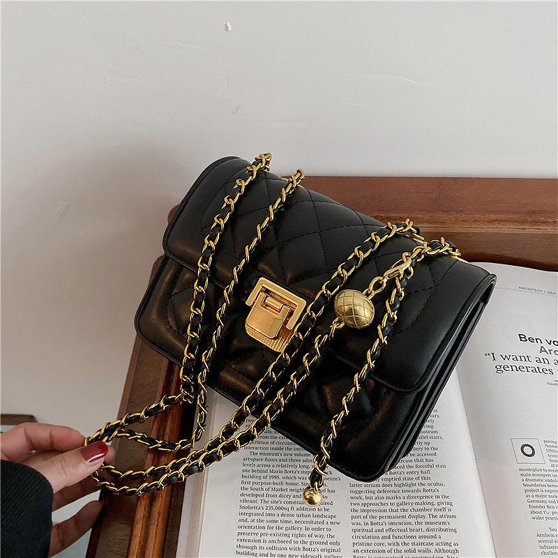 

Evening Bags Summer Fashion Chains Woman's Shoulder Crossbody Bag Diamond Lattice Women Handbag Europen Style Tote Flap
