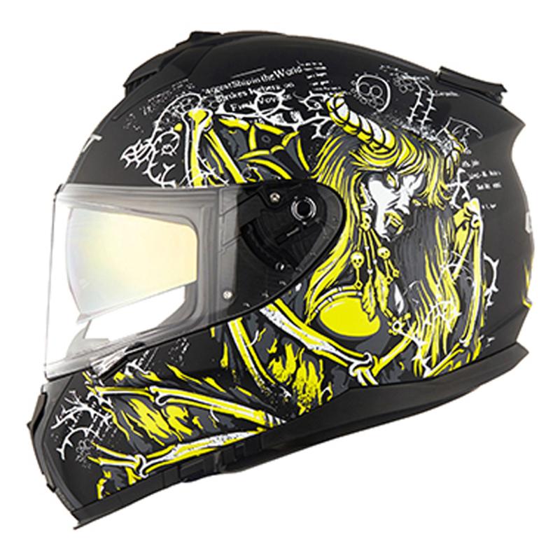 

Motorcycle Helmets Black Yellow Helmet Double Lens Full Face Motorbike Racing Moto Anti-fog Motocross Crash, Fa-601 15