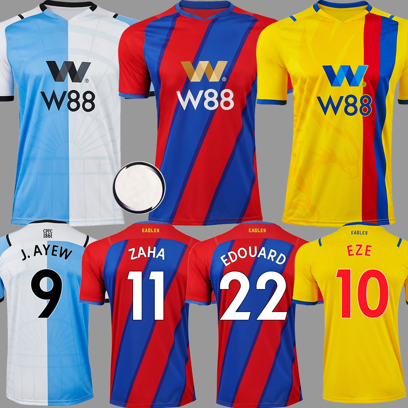 

21 22 soccer jerseys 2021 2022 home away EDOUARD ZAHA MILIVOJEVIC Tops J. AYEW SAKHO TOWNSEND MEYER SCHLUPP Men kids kits thailand football shirt