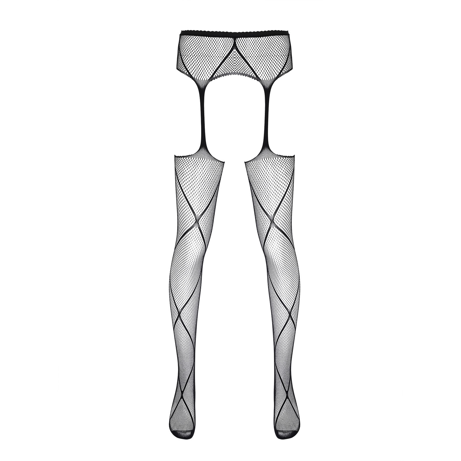 

Men Lingerie Crotchless Pantyhose Stretchy Hollow Out Fishnet See-through Stockings Tights for Lingerie Night Stage Performance
