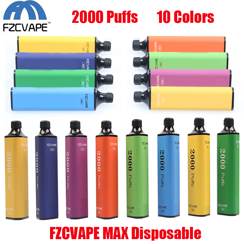 

Authentic FZCVAPE MAX Disposable Pod Device Kit E Cigarette 2000 Puffs 1000mAh Battery 5ml Prefilled Cartridge Vape Stick Pen Vs Bang XXL Air Bar Gunnpod 100% Genuine