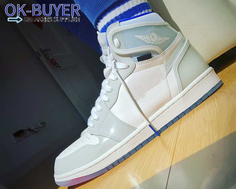 

High OG Jumpman 1 White Blue 1S Basketball Shoes Mens Womens Sports Sneaker, #1