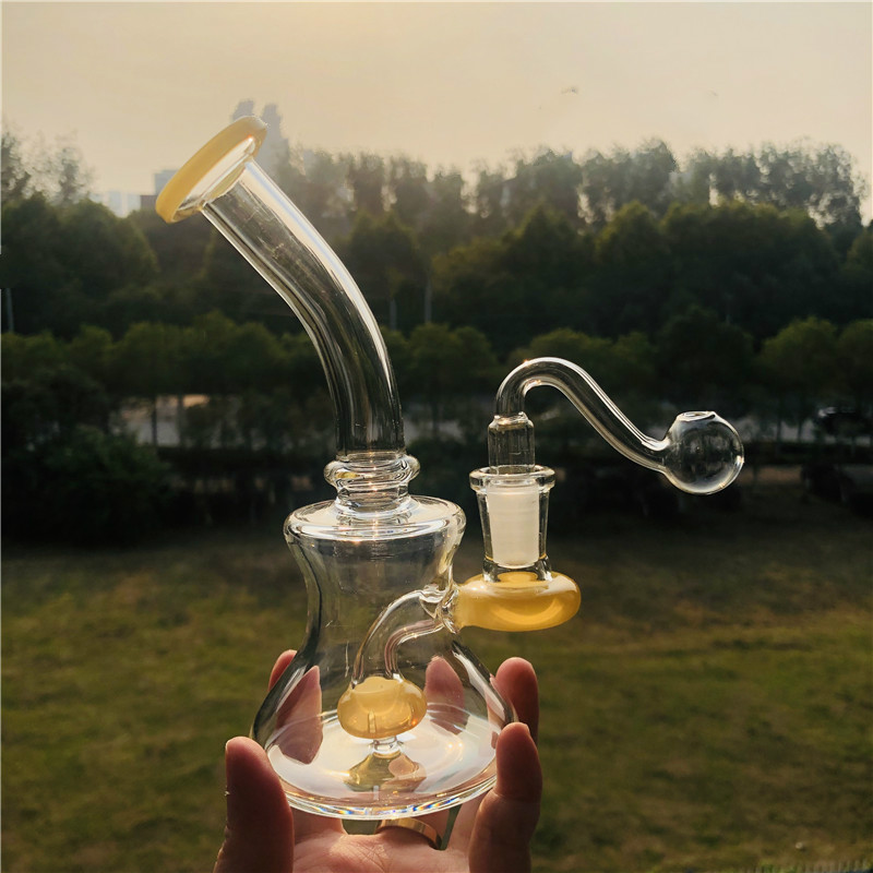 

Glass Water Pipes Mini Bong Smoking Hookahs Recycler Dab Rigs Showerhead Percolator With 14mm Bowl Piece Bubbler
