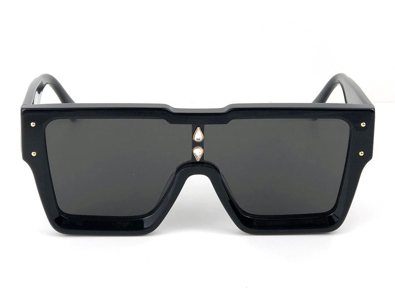 

catwalk style fashion sunglasses Z2188 square thick plate frame lens with crystal decoration avant-garde popular design outdoor uv400 protective glasses