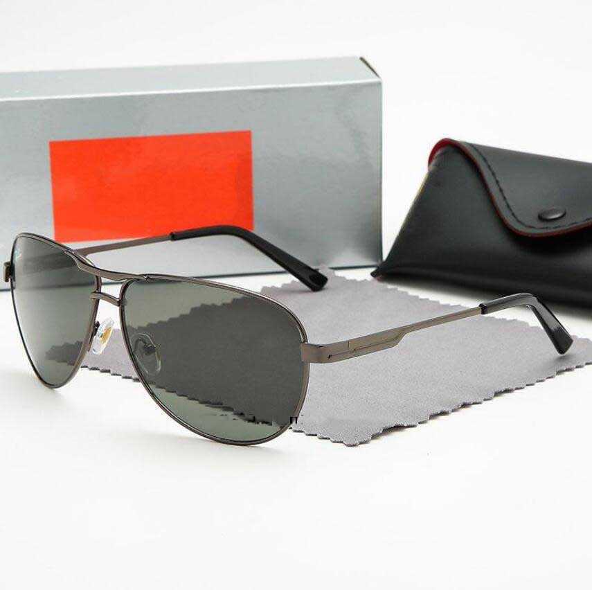 

Luxury 2021 Brand Polarized Ray Men Women Pilot Sunglasses UV400 Eyewear Bans For Womens Metal Frame Polaroid Lens 3325