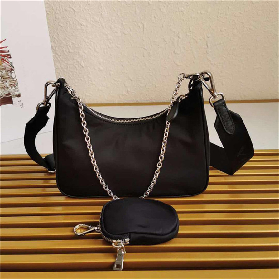 

Wholesale Nylon Leather hobo shoulder bag for women Chest pack lady Tote chains handbags presbyopic purse messenger bags handbag, Original box