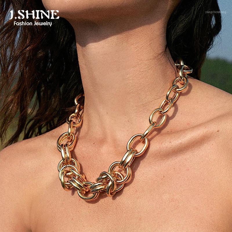 

Chains JShine Exaggerated Miami Cuban Big Chain Necklace Women Punk Metal Chunky Thick Lock Link Choker Necklaces Men Neck Jewelry