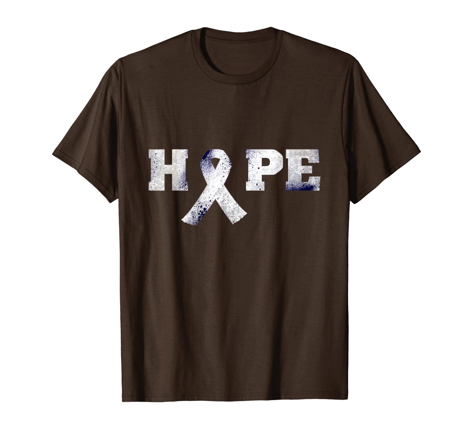 

hope - cure cancer ribbon (lung) t-shirt, White;black