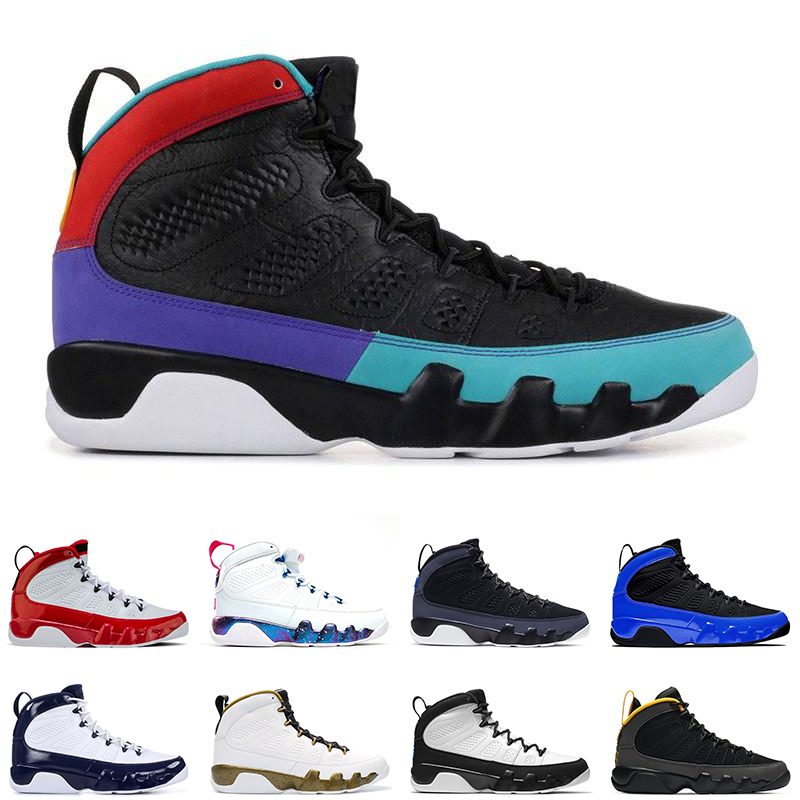 

Dream It Do It 9 9s Mens Basketball Shoes Gym Red Multi Color Racer Blue UNC Athletics Sports Sneakers, New racer blue